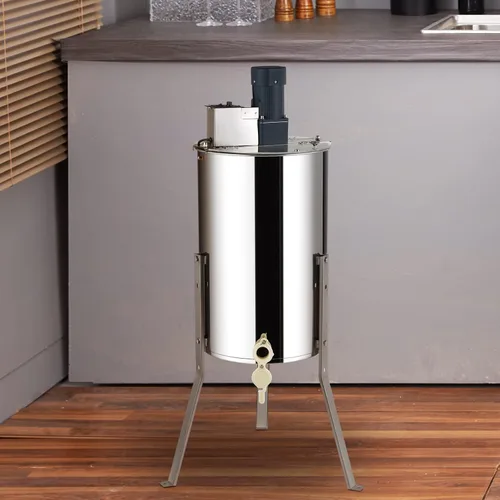 Vista 8 de VEVOR Extractor Eléctrico de Miel, Extracción de Apicultura de Acero Inoxidable de 2/4 Marcos, Centrifugadora de Tambor de Panal con Tapa