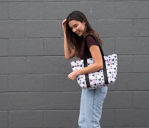 Vista 8 de Disney Bolsa de viaje con cremallera y estampado de iconos de Mickey y Minnie Mouse