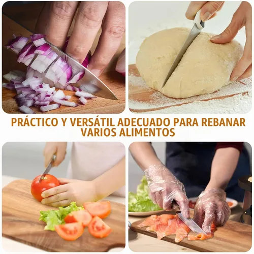 Vista 6 de Patelai Juego de 12 Tablas de Cortar de Madera con Asas, Tabla de Cortar Grande para Servir en la Cocina, Tabla de Cortar Lisa, Regalos a Granel