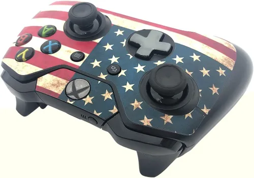 Vista 4 de Vinilo Skin Sticker Protector para Microsoft Xbox One Controller Joystick USA American Flag