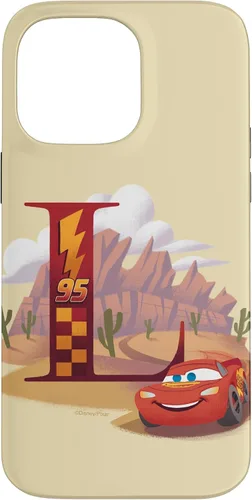 Vista 21 de Disney & Pixar - Carcasa para iPhone 17, diseño de letra L con monograma de letras L Lightning McQueen