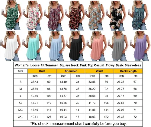 Vista 6 de BETTE BOUTIK Camisetas sin mangas plisadas para mujer, camisetas básicas de verano, tallas S-3XL