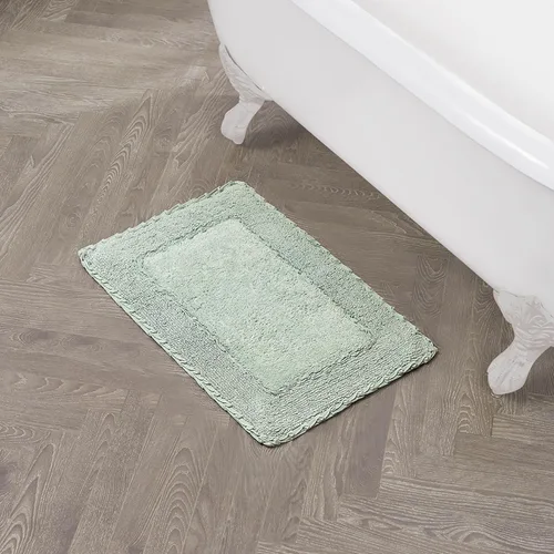 Vista 26 de Laura Ashley Ruffle tapete para baño de algodón de 17 x 24 pulgadas