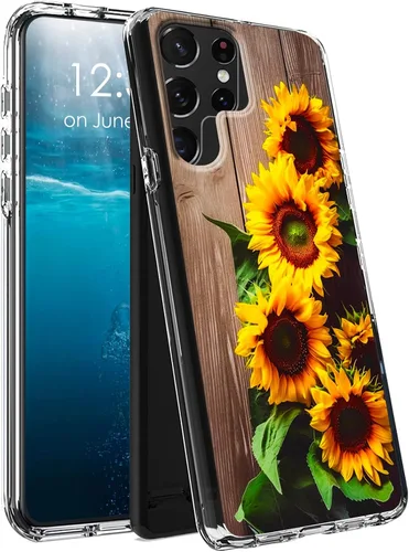 Vista 26 de Funda para Samsung Galaxy S23 Ultra Galaxy S23 Ultra Clear Case Dual Layer Transparente Soft TPU Hard PC Funda a prueba de golpes