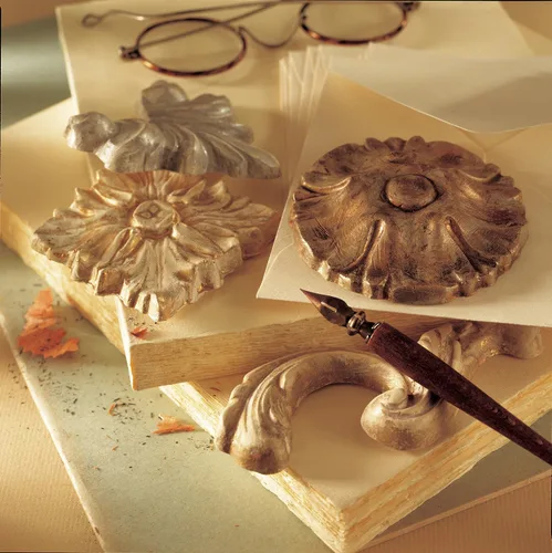 Vista 6 de Pebeo Cera dorada – Pasta dorada metálica, cera antigua para muebles, yeso, vidrio, papel, metal y más, suministros de arte y manualidades, tarro