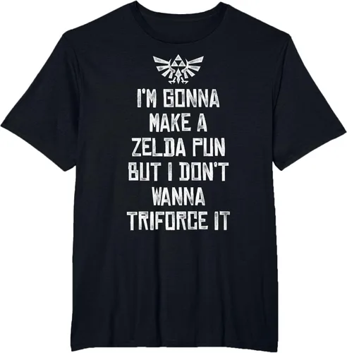 Vista 28 de Nintendo Zelda Funny Triforce It Pun - Camiseta gráfica, Negro, S