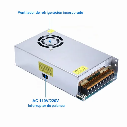 Vista 5 de Fuente de alimentación de 24 V 10 A, adaptador universal de transformador de conmutación regulada para tiras de luces LED, cámara CCTV y proyecto