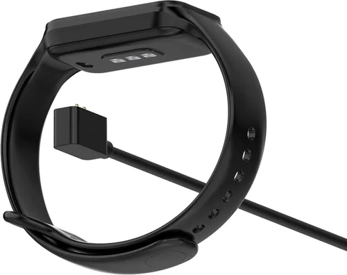 Vista 5 de Cargador de reloj de repuesto compatible con Redmi Smart Band 2, cable USB de 3.3 pies, cable de carga portátil para Redmi Band 2 (negro x 2)