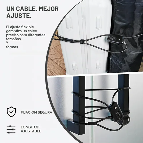 Vista 8 de Candado de cable pitón de 6 pies para bicicleta, bicicleta, scooter, bloqueo de cámara de sendero, candado de combinación de 4 dígitos, antirrobo