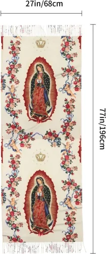 Vista 5 de Waygotee Our Lady Of Guadalupe Virgin Mary Soft Cashmere - Bufandas ligeras para mujer, chales grandes y envolturas de regalo de Navidad, o-12