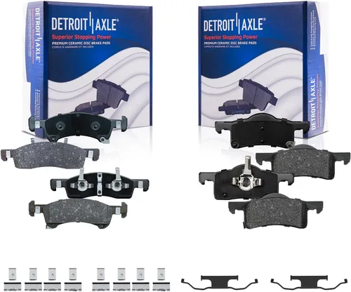 Vista 103 de Detroit Axle - Kit de freno delantero para Dodge Ram 1500 Durango Dakota Chrysler Aspen Dakota Driver Side Disco Freno Pinza de freno de cerámica