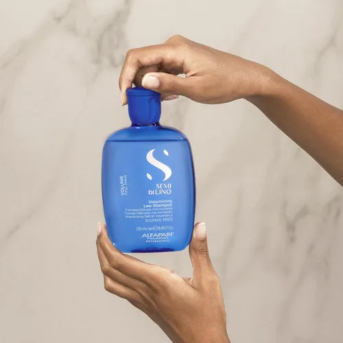 Vista 4 de Alfaparf Milano Semi Di Lino Champú Volumen Para Cabello Fino – Champú Volumizador Bajo Sin Sulfato – Añade volumen intenso, grosor y cuerpo
