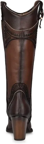 Vista 5 de Cuadra Botas altas de mujer en piel bovina con cremallera marrón
