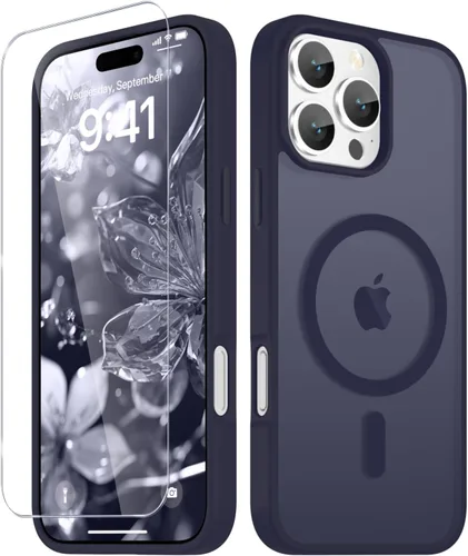 Vista 84 de Funda para Google Pixel 10 Pro XL, cubierta magnética mate, color negro Fit for MagSafe, Screen Protector included, Shockproof Military Grade