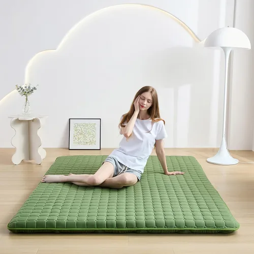 Vista 10 de Zelladorra Japanese Floor Mattress Twin, Anti-Slip Japanese Futon Roll Up Tatami Mat for Guests, Black