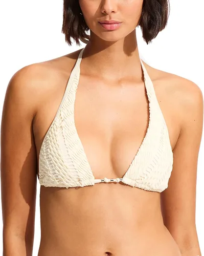 Vista 20 de Seafolly Bañador de bikini triangular para mujer Animal Instinct Aruba Azul