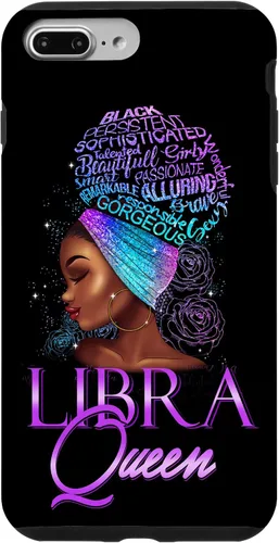 Vista 12 de Purple Libra Queen African American Woman Septiembre Octubre Funda para iPhone 17