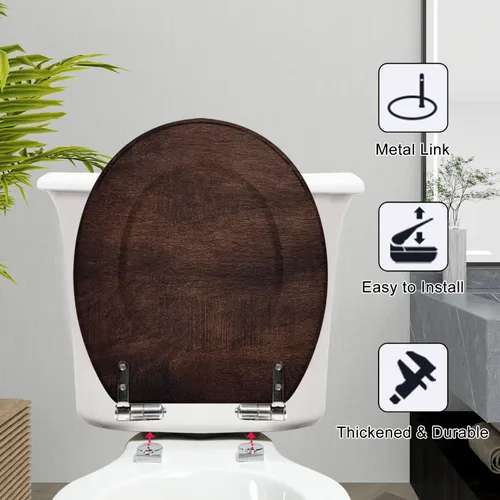 Vista 4 de Resina de asiento de inodoro redondo para baño doméstico