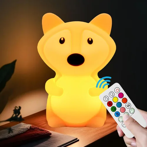 Vista 12 de Luces nocturnas de conejo de gran tamaño, lámpara de noche para dormitorio, resistente a la rotura, cuidado de los ojos, brillo ajustable, ajuste
