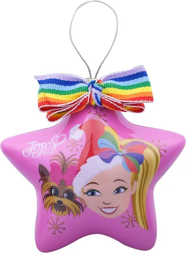 Vista 8 de Ruz JoJo Siwa - Juego de adornos de Navidad de estrella y unicornio, decoración de árbol para interiores y exteriores, paquete de 2