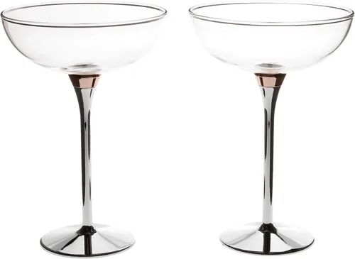 Vista 2 de Kate Spade Rosy Glow - Juego de copas de champán, 2 unidades, 1.40 libras, transparentes