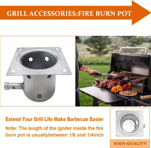 Vista 6 de Repuestos de olla de combustión para parrilla de pellets Traeger, compatible con parrilla Traeger y la mayoría de las parrillas Pit Boss