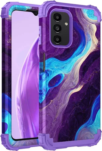 Vista 107 de Hocase Funda para Galaxy A37 5G, protección resistente a prueba de golpes, parachoques de goma de silicona suave+funda protectora híbrida