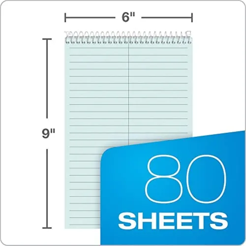 Vista 2 de Tops Prism 6 x 9 Gregg Ruled Steno Cuaderno, 80 perforadas hojas/libro, Azul 80