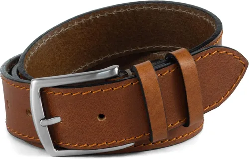 Vista 2 de HoffeBelts Cinturón de cuero de grano completo hecho a mano para hombre, estilo casual, cinturón de cuero personalizado en caja de regalo
