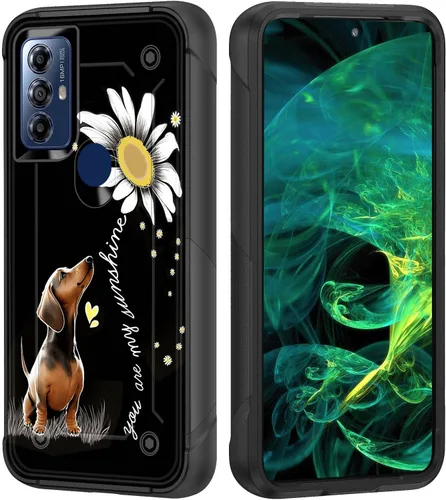 Vista 20 de Funda para Moto G Stylus 5G 2023, resistente de doble capa de policarbonato duro y silicona suave, resistente a prueba de golpes, funda protectora