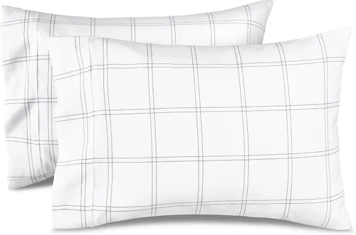 Vista 60 de Bare Home Juego de 2 fundas de almohada de microfibra de tamaño estándar, fundas de almohada refrescantes, doble cepillado, fácil cuidado, cierre