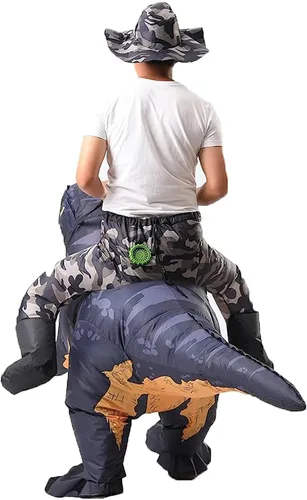 Vista 3 de wylksylk Disfraz inflable de dinosaurio T Rex para adulto