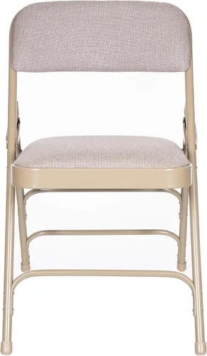 Vista 4 de OEF Furnishings Serie OEF2300 - Sillas plegables de doble bisagra con triple apoyo, tapizado de tela de alta calidad y servicio pesado