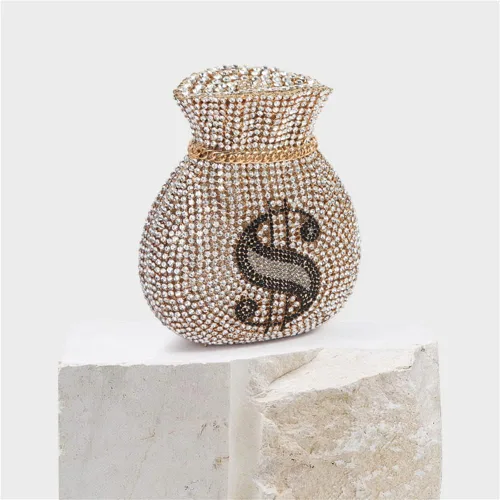 Vista 3 de Tngan Bolsa de dinero para mujer, bolsa de noche con cristales brillantes, monederos de diamantes de imitación, boda, fiesta, baile de graduación