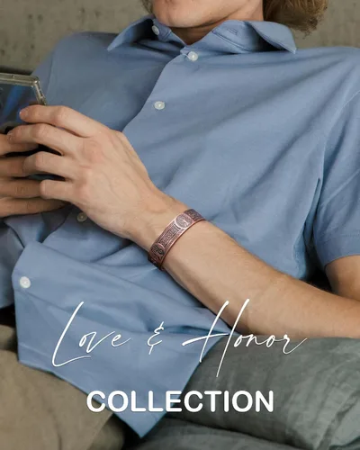 Vista 9 de Feraco Pulsera de cobre para hombre, alivio del dolor, pulsera magnética de fuerza mejorada 18X con imanes de neodimio, regalo de joyería de cobre