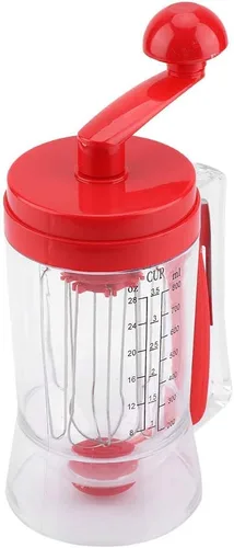 Vista 6 de Dispensador de masa, ABS manual de mano para panqueques magdalenas mezclador de masa dispensador licuadora máquina herramienta para hornear