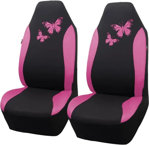 Vista 15 de Flying Banner - Juego completo de fundas para asiento de automóvil Butterfly, estilo universal de moda para mujer, para banco trasero (divisible)