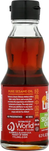 Vista 2 de Ty Ling Aceite de sésamo puro, botella de 6 onzas (paquete de 12)