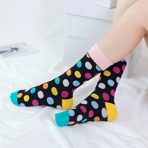 Vista 5 de Calcetines de vestir coloridos para hombre, calcetines divertidos y divertidos con estampados de estilo casual loco para hombre