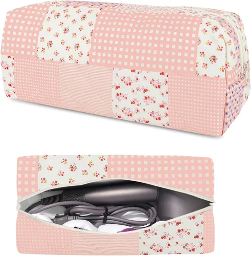 Vista 16 de Herramientas para el cabello Bolsa de transporte de viaje, bolsa floral acolchada para Shark Flexstyle Azul