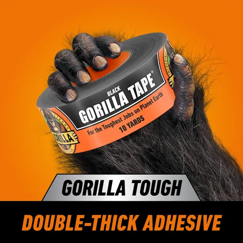 Vista 2 de GORILLA Cinta adhesiva, para conductos, de uso general, triple capa de resistencia, para interior y exterior, cubierta resistente al clima, 1.88