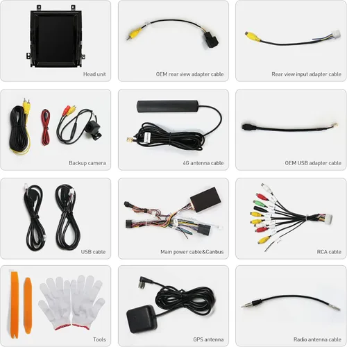 Vista 7 de Radio de coche para Cadillac Escalade 2007-2014, Android 12 estéreo 10.4 pulgadas Octa-Core 4+64G Carplay inalámbrico Android Auto 4G red 5G WiFi