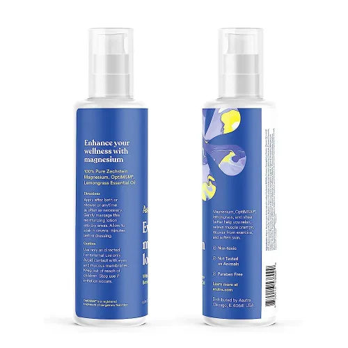 Vista 7 de ASUTRA Loción diaria de magnesio con OptiMSM, 6.76 fl oz - Topical Magnesio, absorción rápida, vitaminas A y E, manteca de karité para una piel