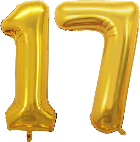 Vista 376 de Goer, conjunto de globos de papel aluminio para decoraciones de cumpleaños, globos de las letras de feliz cumpleaños y de números Oro