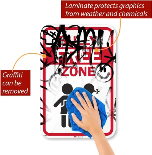Vista 2 de SmartSign Letrero "Bully Free Zone" Aluminio reflectante de grado de alta intensidad 3M de 12 x 18 pulgadas
