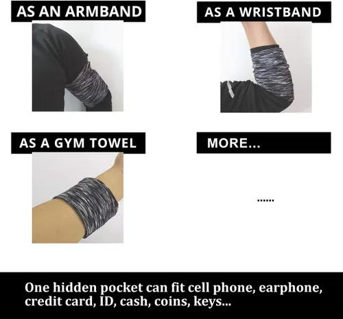 Vista 5 de 2 unidades pequeñas de fitness para teléfono celular para fitness, correr, brazo, bolsa para entrenamiento de fitness para iPhone 5 5S SE 6 6S 7 8