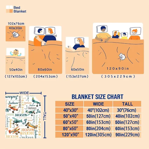 Vista 6 de Manta de avión con nombre personalizado, regalo de avión para niños, manta de avión con nombre personalizado para bebés, manta de franela suave
