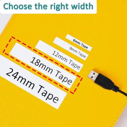 Vista 9 de Hehua Cinta de repuesto para rotuladora Brother TZe-141 TZe141 TZ-141 TZ141 compatible con cinta TZe de 0.709 in 0.7 laminado transparente