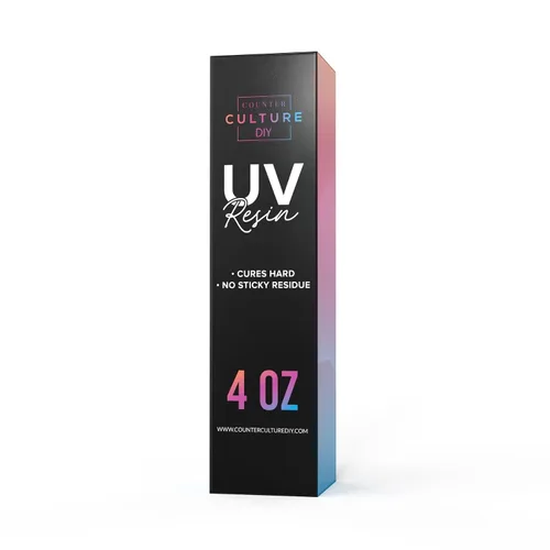 Vista 2 de Counter Culture DIY Resina UV transparente, 4 onzas, suministros de arte rápido para revestimiento y fundición, ideal para joyas, llaveros