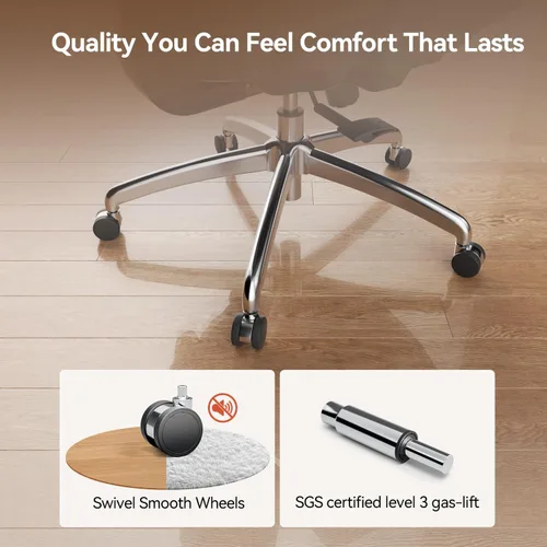 Vista 12 de SIHOO Silla de oficina ergonómica M57, silla de escritorio con respaldo de Negro